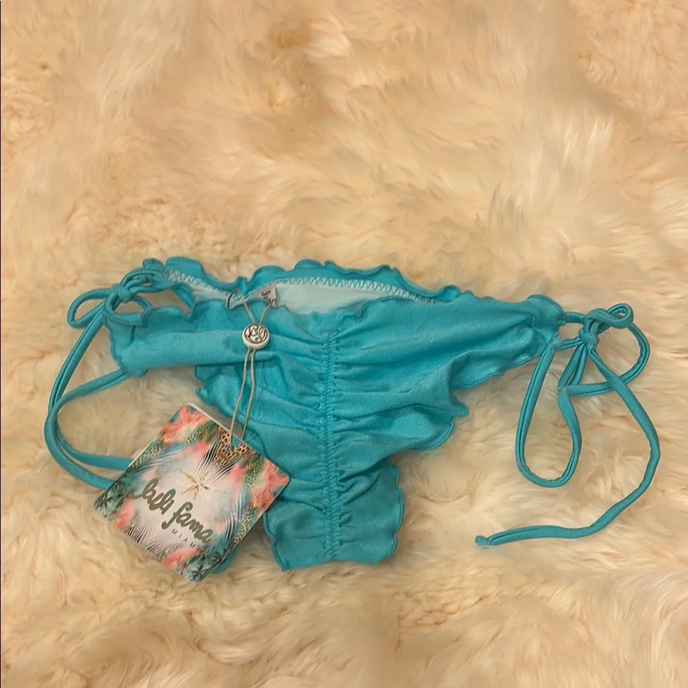 Blue Ruffled Bikini Bottom - Picture 2 of 3